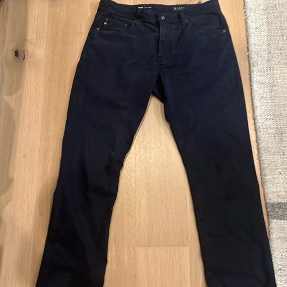 AG Adriano Goldschmied men’s Everett slim straight pants, dark navy, 32x32 - Picture 1 of 5